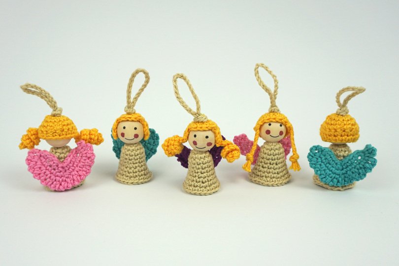 Weihnachtsbaumanhänger Engel EMMA Häkelanleitung