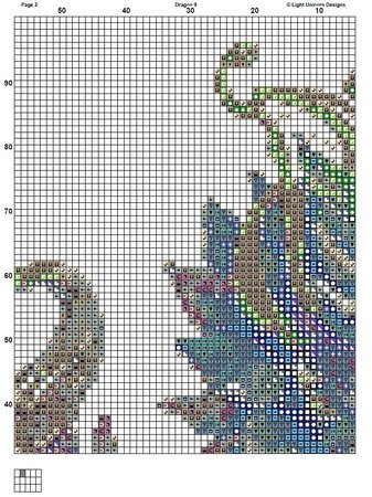 Dragon 9 Cross Stitch Pattern PDF instant download