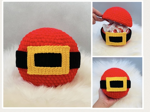 Weihnachtskugel zum Befüllen Häkelanleitung