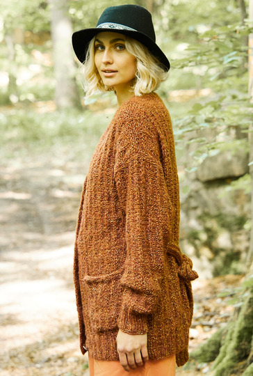 Weite Jacke im Reliefmuster