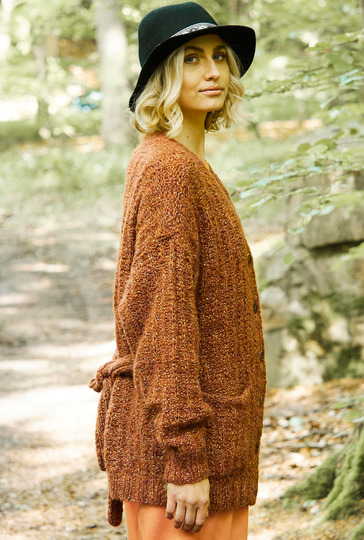 Weite Jacke im Reliefmuster