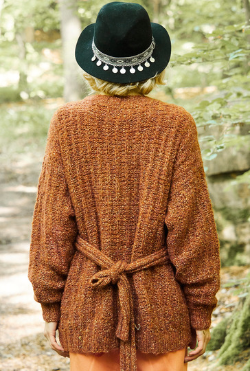 Weite Jacke im Reliefmuster