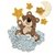 Bear and clouds crochet pattern applique