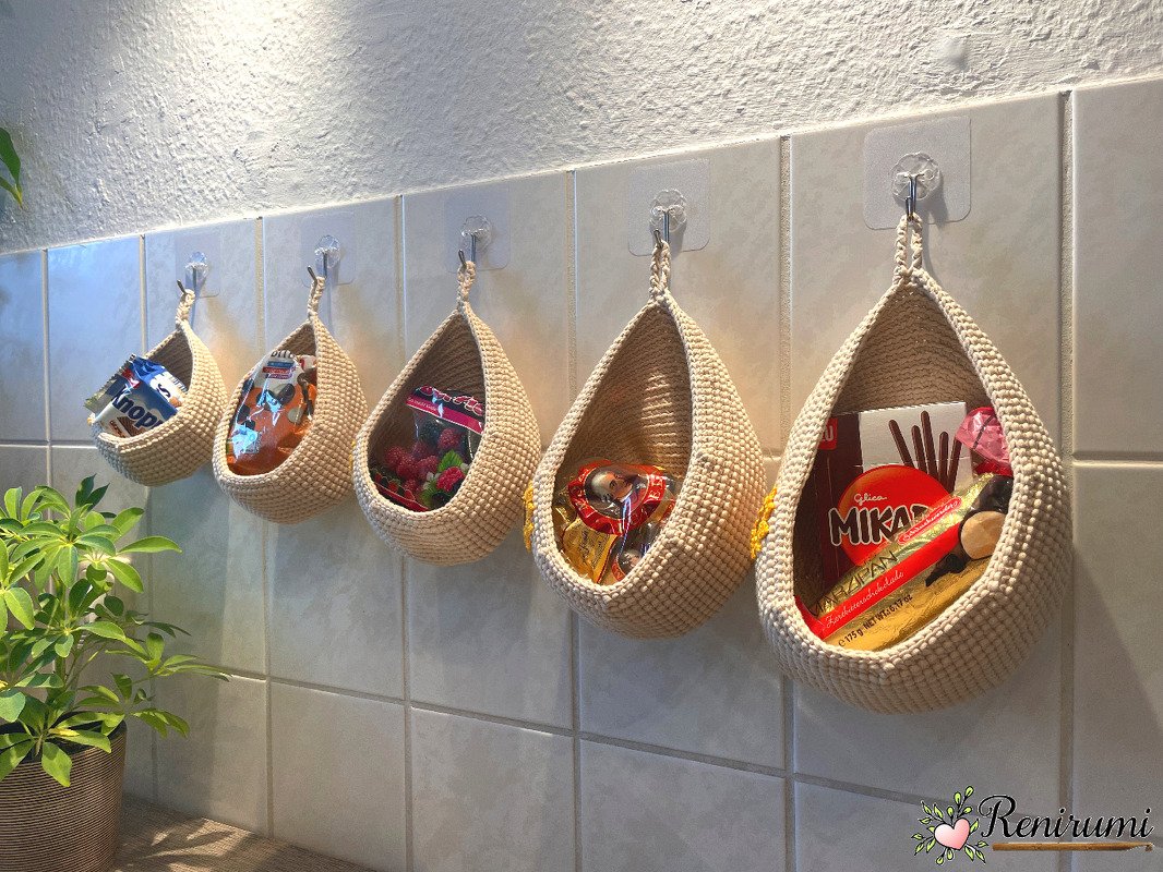 Crochet pattern hanging baskets in 5 different sizes - Image 6