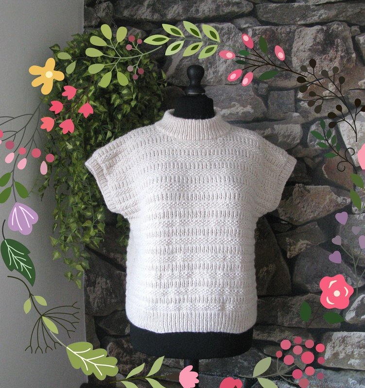 Strickanleitung warmer Pullunder Hingucker in Strukturmuster