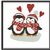Christmas cross stitch pattern, Penguins love, winter cross stitch