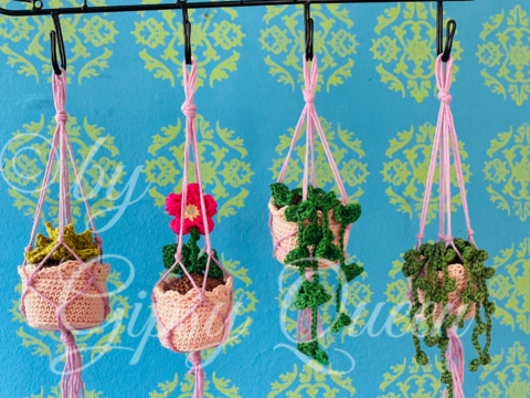 Häkelanleitung Mini Blumenampel