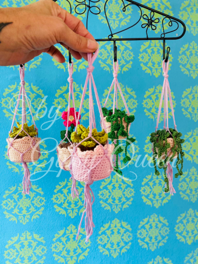 Häkelanleitung Mini Blumenampel