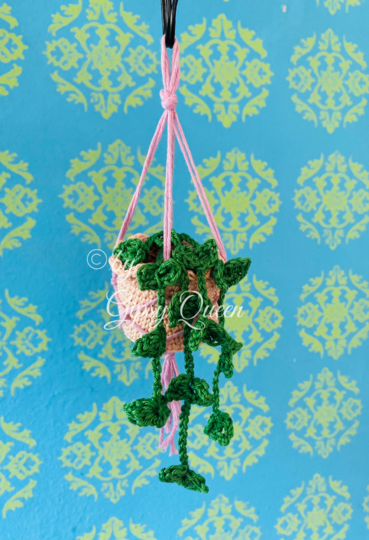 Häkelanleitung Mini Blumenampel