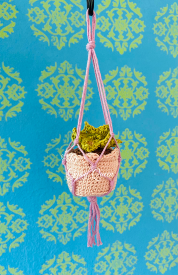 Häkelanleitung Mini Blumenampel