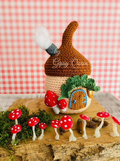 Häkelanleitung Eichelhaus Türstopper