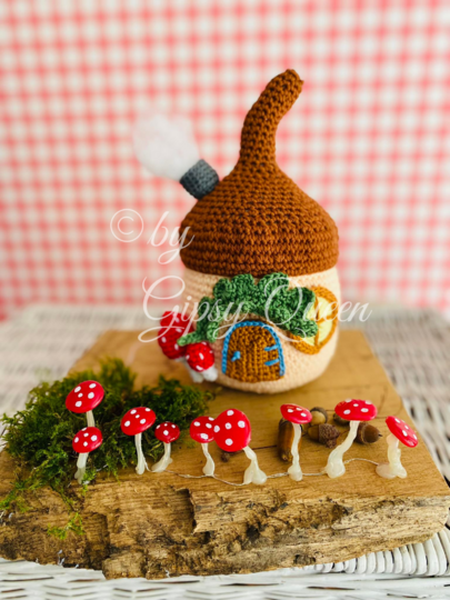 Häkelanleitung Eichelhaus Türstopper