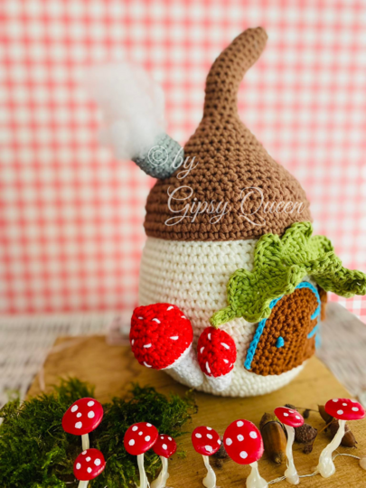 Häkelanleitung Eichelhaus Türstopper