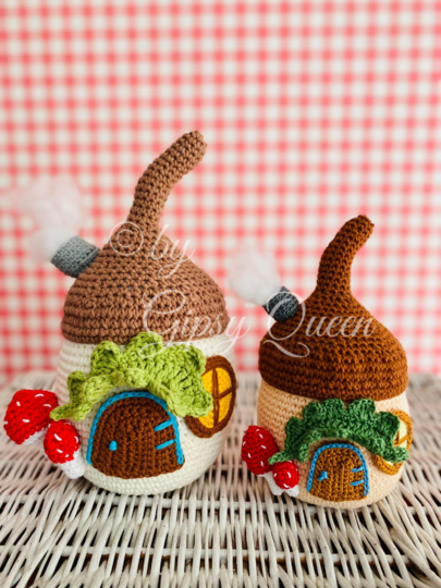 Häkelanleitung Eichelhaus Türstopper