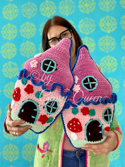 Häkelanleitung Feenhaus Kissen