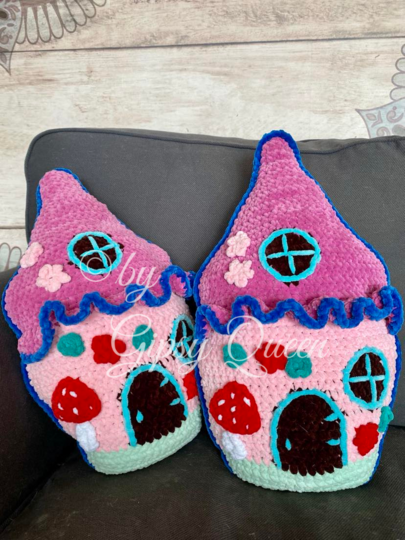 Häkelanleitung Feenhaus Kissen