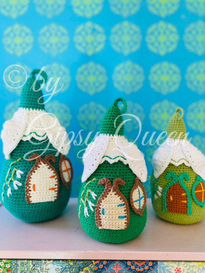 Häkelanleitung Schneeglöckchen Häuschen – Deko & Türstopper – DIY häkeln