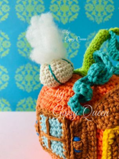 Häkelanleitung Kürbishaus Türstopper