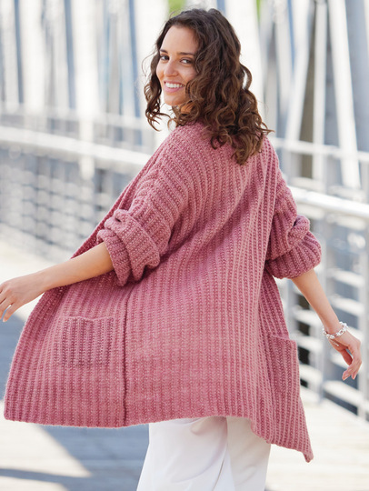 Kurzmantel in Rosenholz