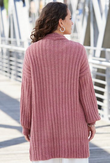 Kurzmantel in Rosenholz