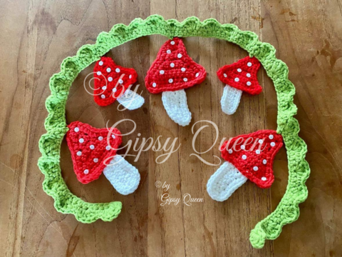 Häkelanleitung Pilz-Manschette – DIY-Deko für Blumentöpfe, Geschenkidee