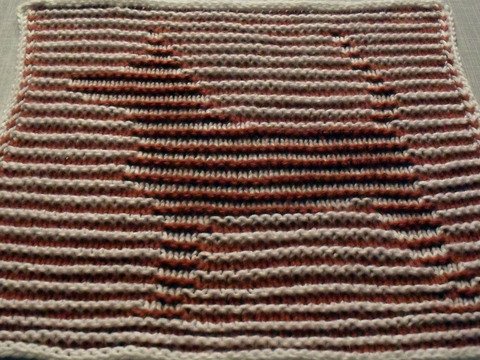 Hund als Spüli oder Deko in Schattenstricktechnik