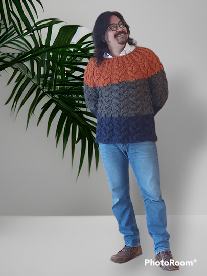 Zopfpulli Trenzas- Strickanleitung für einen Unisex Pullover