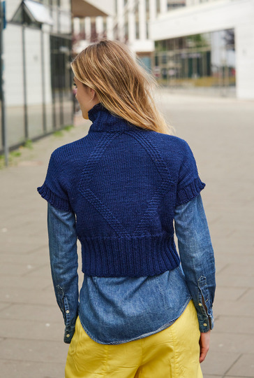 Pullunder in Gelb und Blau