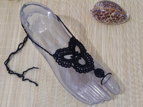 Häkelmuster Barfußsandalen – Boho Fußkettchen PDF + Video (Englisch)