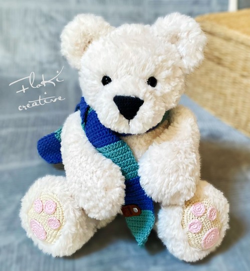 Eisbär Pia, Häkelanleitung, XL Amigurumi, DIY