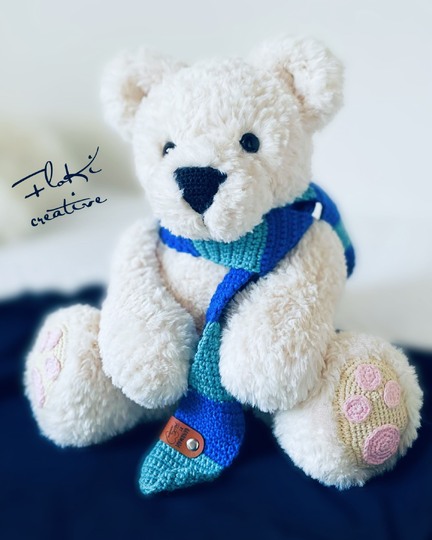 Eisbär Pia, Häkelanleitung, XL Amigurumi, DIY