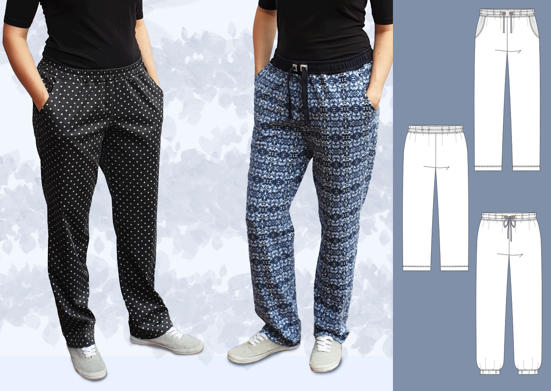 Mira -  jersey pants with elastic waistband and pockets - Joggers Pattern
