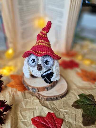 Crochet white snowy owl amigurumi pattern