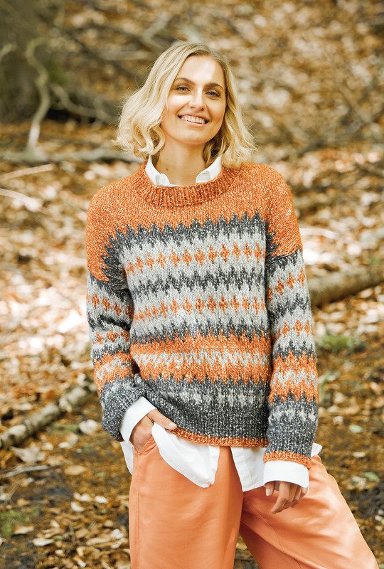 Bunter Pulli im Jacquardmuster - Bild 3