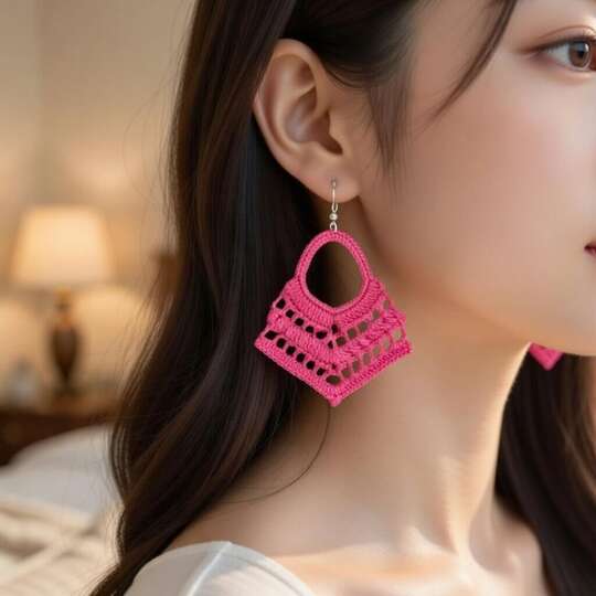 Häkelanleitung für Blatt-Ohrringe