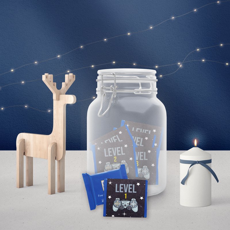 Adventskalender für Kinder LEVEL Banderolen Schokoladentafeln - Bild 4