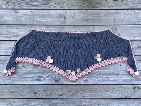 Häkelanleitung flaches Dreieckstuch Cozy Love -- ganz einfach