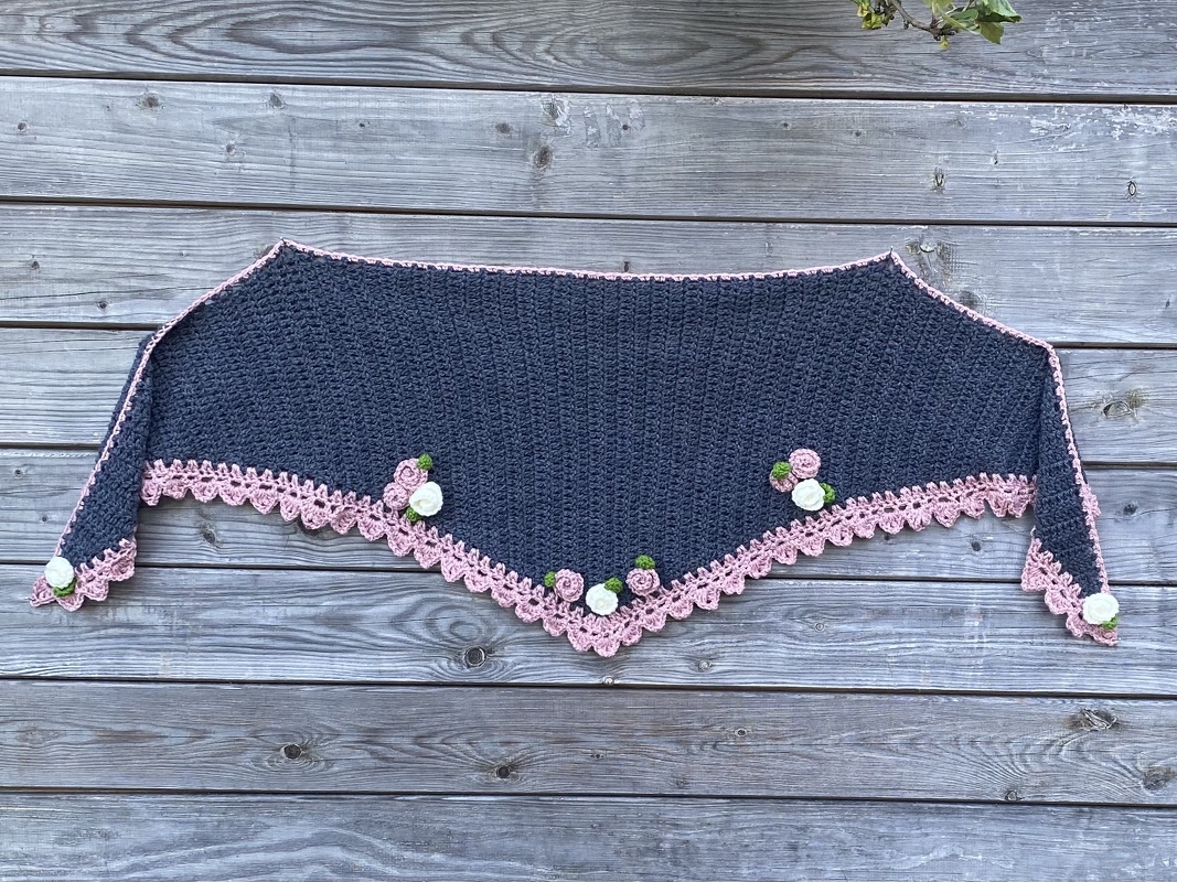 Häkelanleitung flaches Dreieckstuch Cozy Love -- ganz einfach - Bild 4