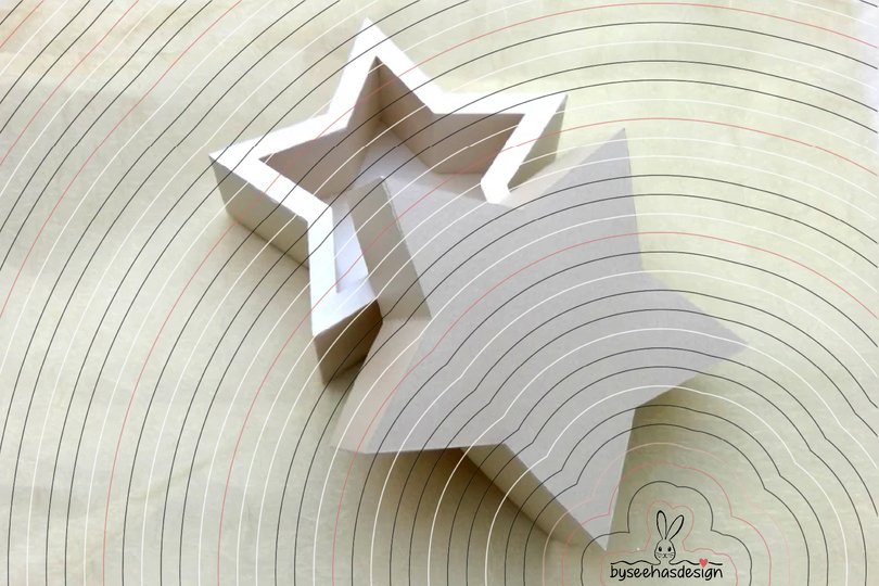 Stern Schachtel Plotterdatei SVG DXF
