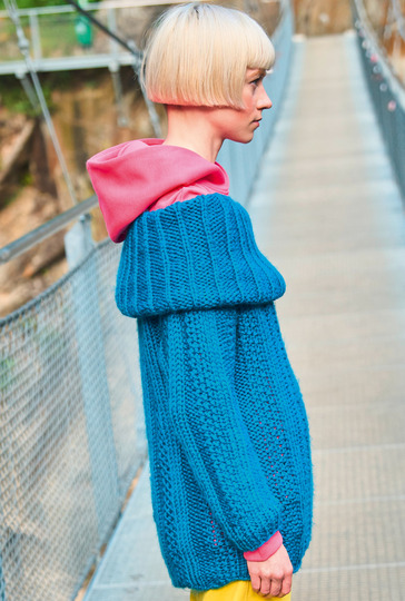 Pulli mit weitem Rollkragen