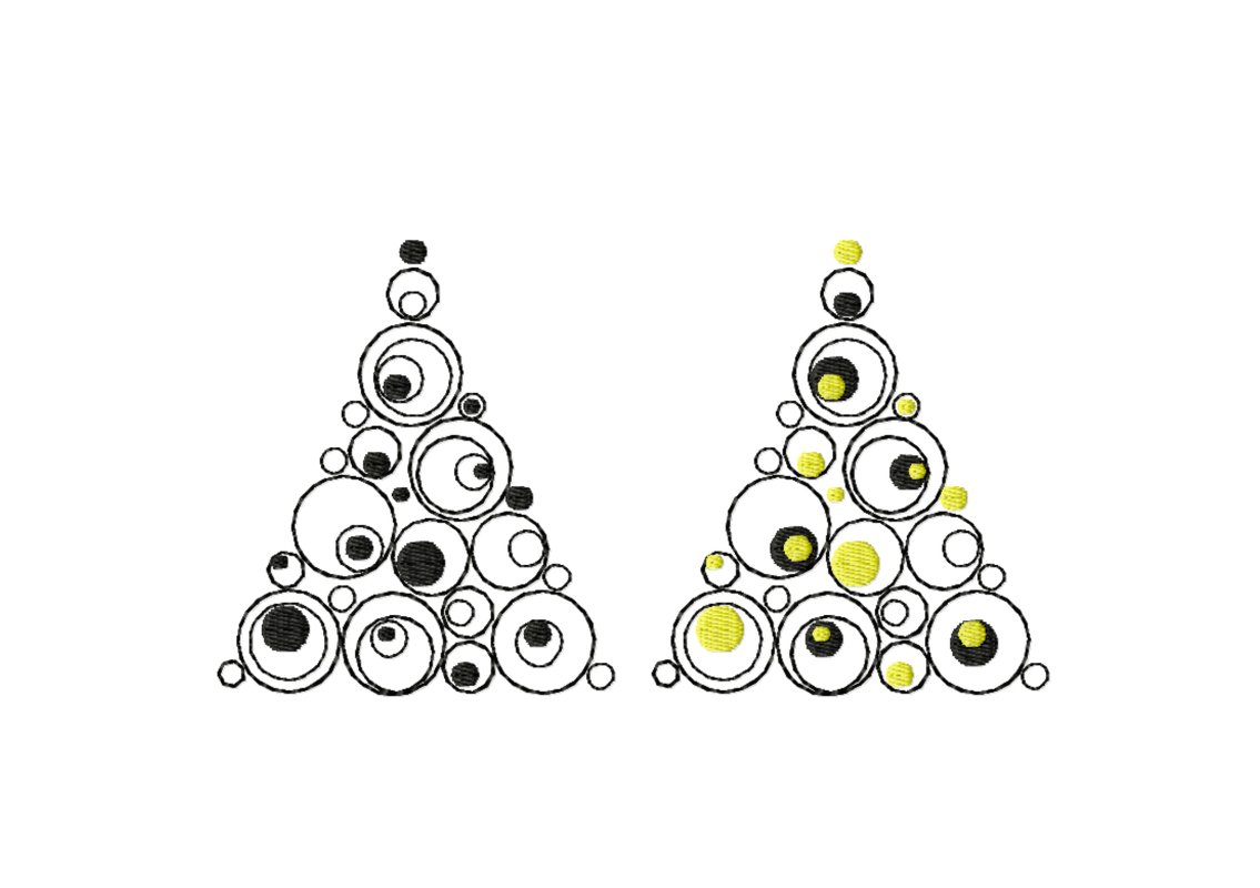 Stickdatei Weihnachtsbaum ab Rahmen 10 cm x 10 cm