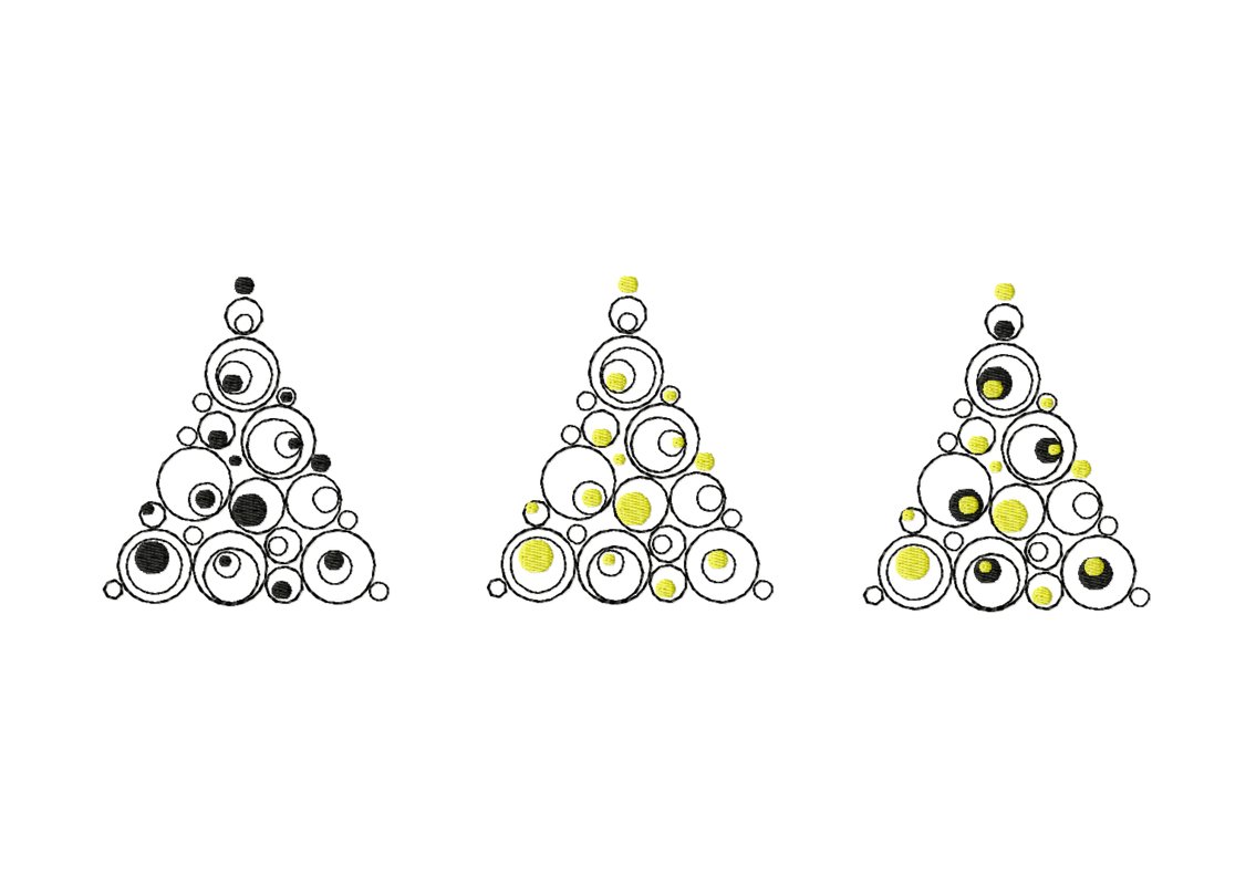 Stickdatei Weihnachtsbaum ab Rahmen 10 cm x 10 cm - Bild 3