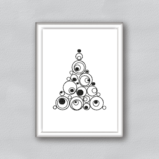 Stickdatei Weihnachtsbaum ab Rahmen 10 cm x 10 cm