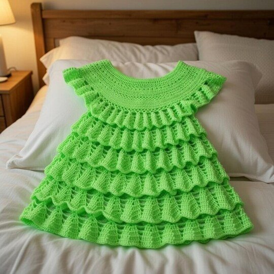 Crochet Baby Dress Pattern PDF + Video Tutorial in English Only