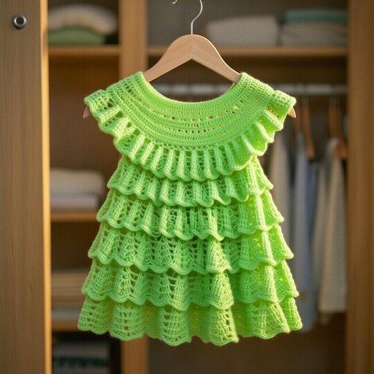 Crochet Baby Dress Pattern PDF + Video Tutorial in English Only