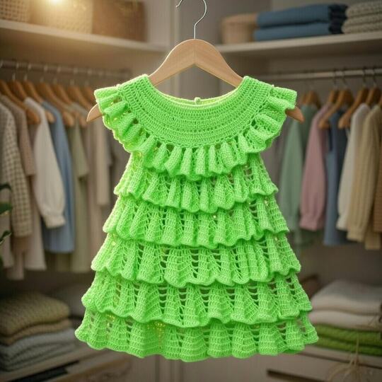 Crochet Baby Dress Pattern PDF + Video Tutorial in English Only