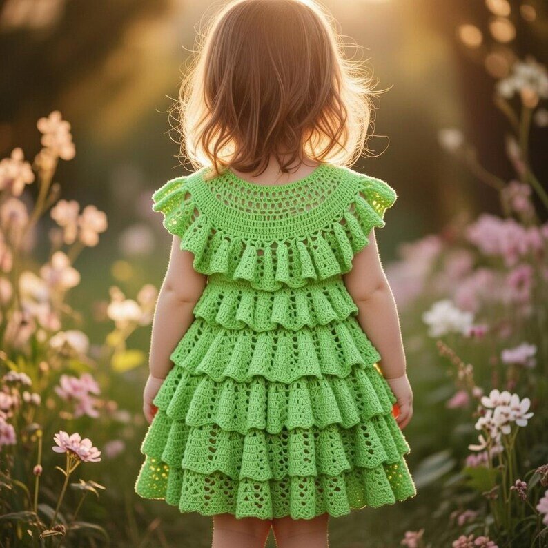Crochet Baby Dress Pattern PDF + Video Tutorial in English Only - Image 9