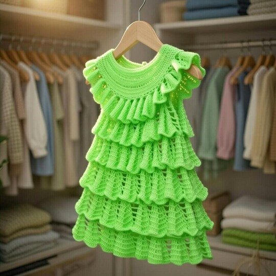 Häkelanleitung Baby Kleid PDF + Video Tutorial nur auf Englisch