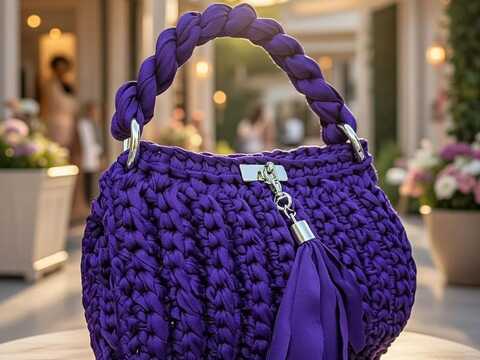 Crochet Tote Bag Pattern PDF – T-Shirt Yarn Bag