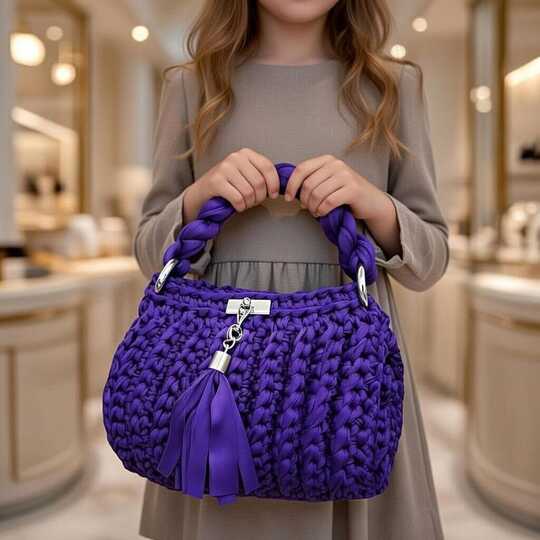 Crochet Tote Bag Pattern PDF – T-Shirt Yarn Bag